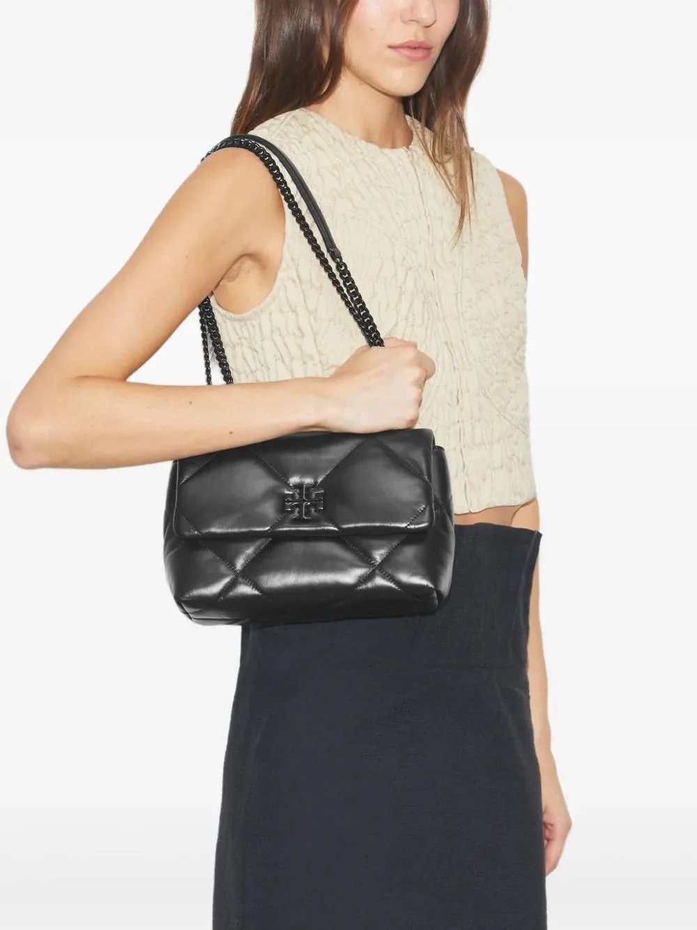 TORY BURCH Small Kira Diamond Quilt Shoulder Bag - Image 6