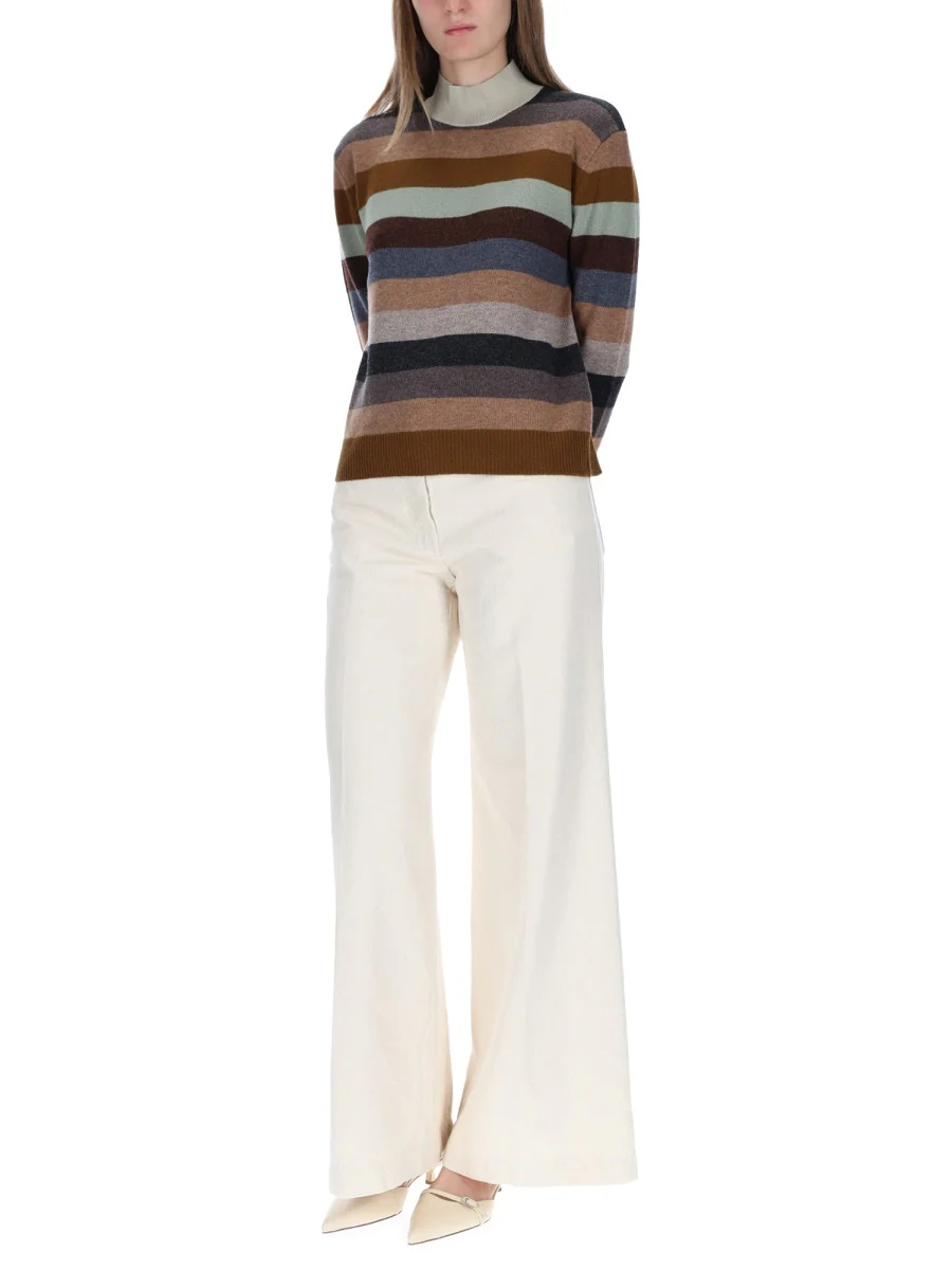 TORY BURCH Striped Merino Wool Sweater - Image 2