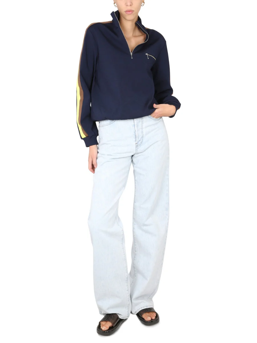 TORY BURCH Sweatshirt with Front Zipper - Image 2