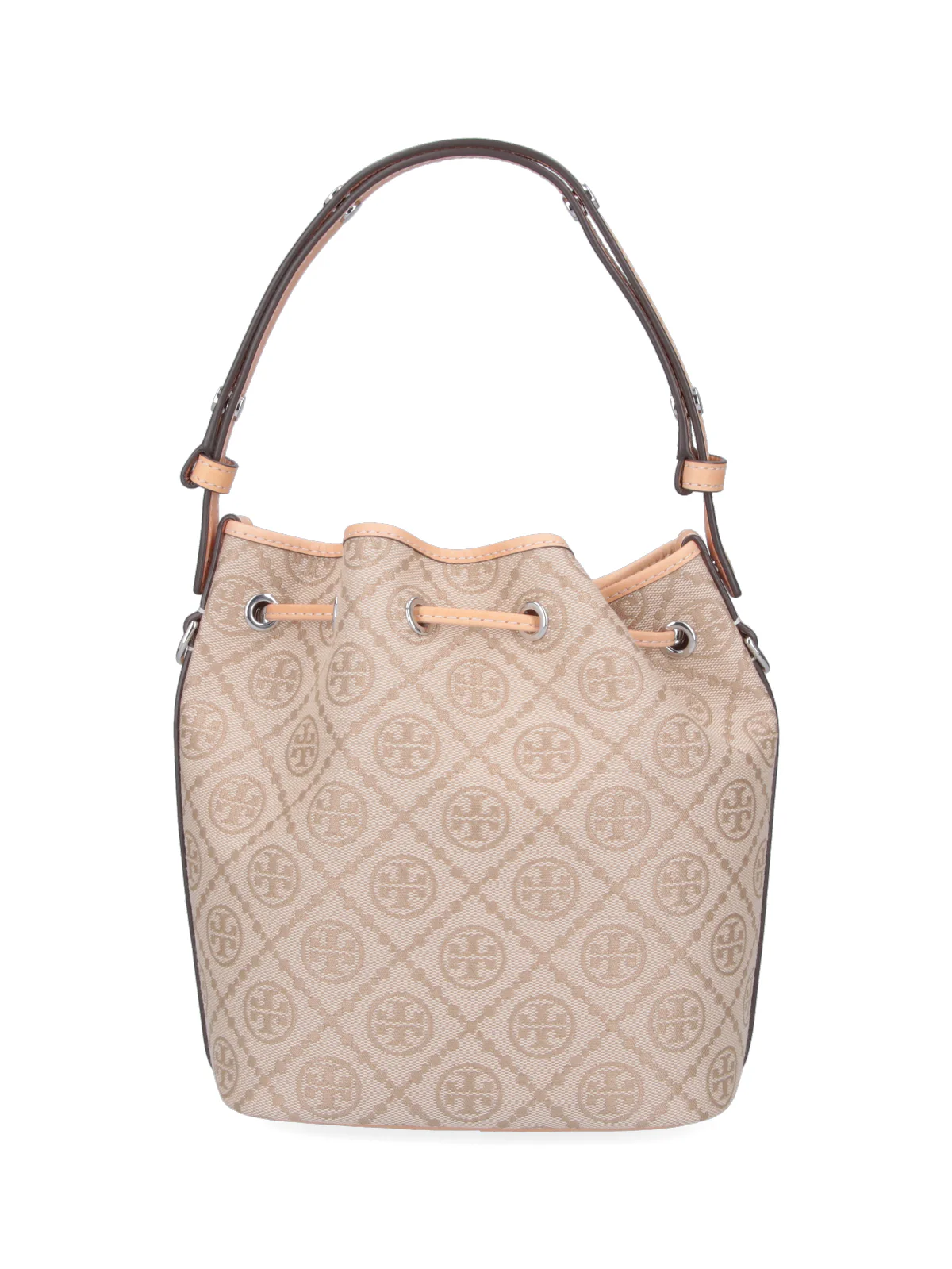 Tory Burch Women’s Cotton-Blend Shoulder Bag with Leather Trim - Image 3