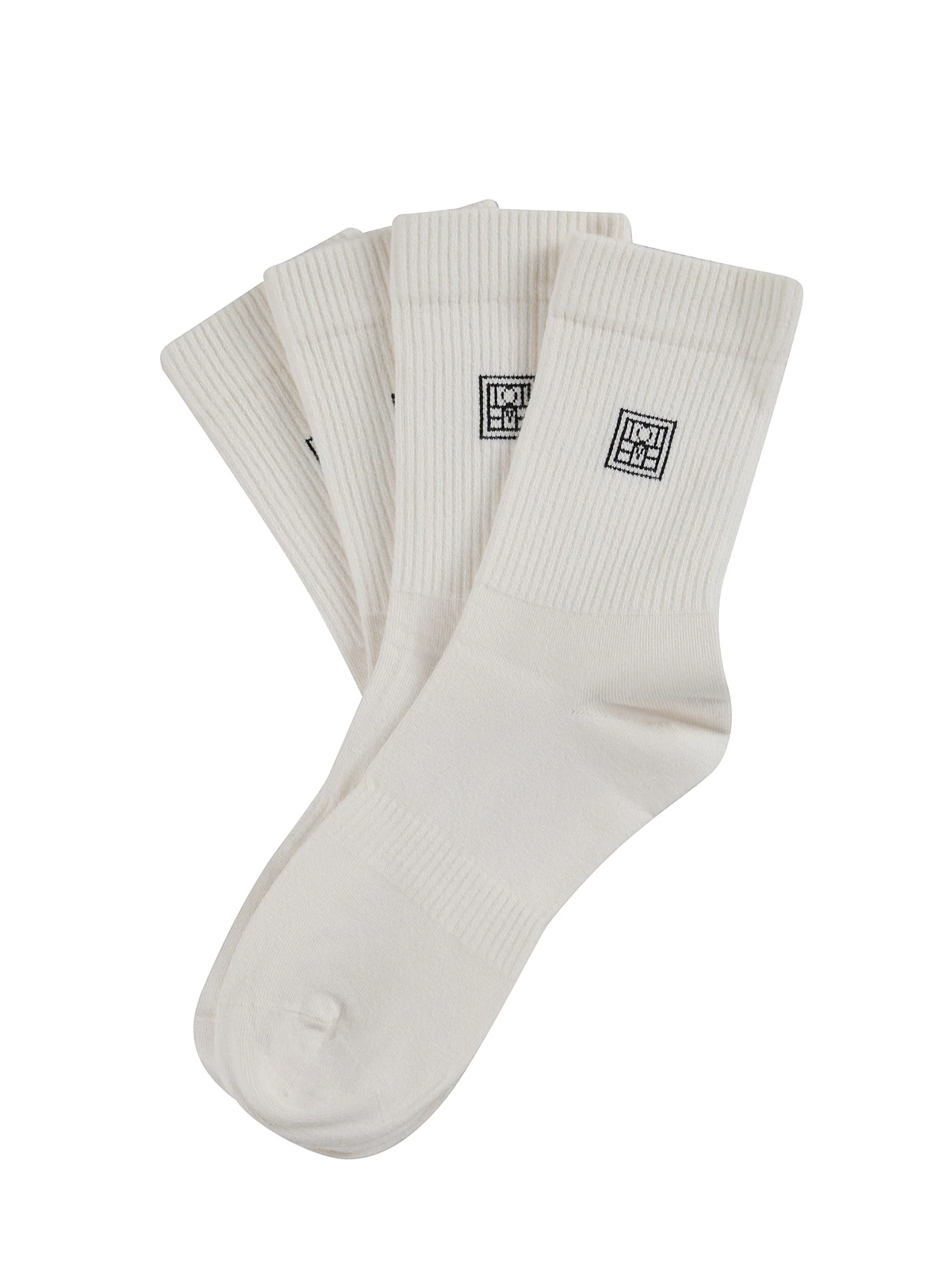 Toteme Cotton Logo Socks for Women - Image 3