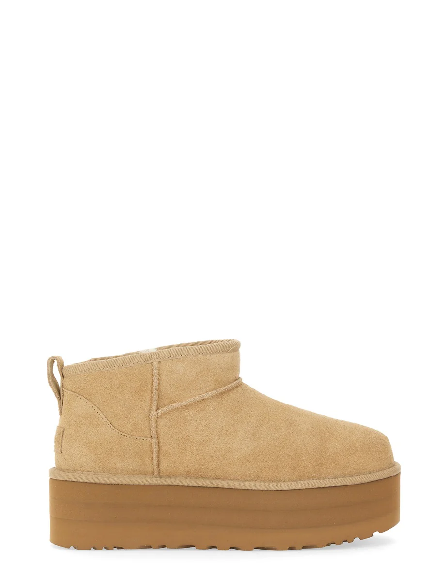 Ugg Classic Ultra Mini Leather Boot with Plateau Sole - Image 2