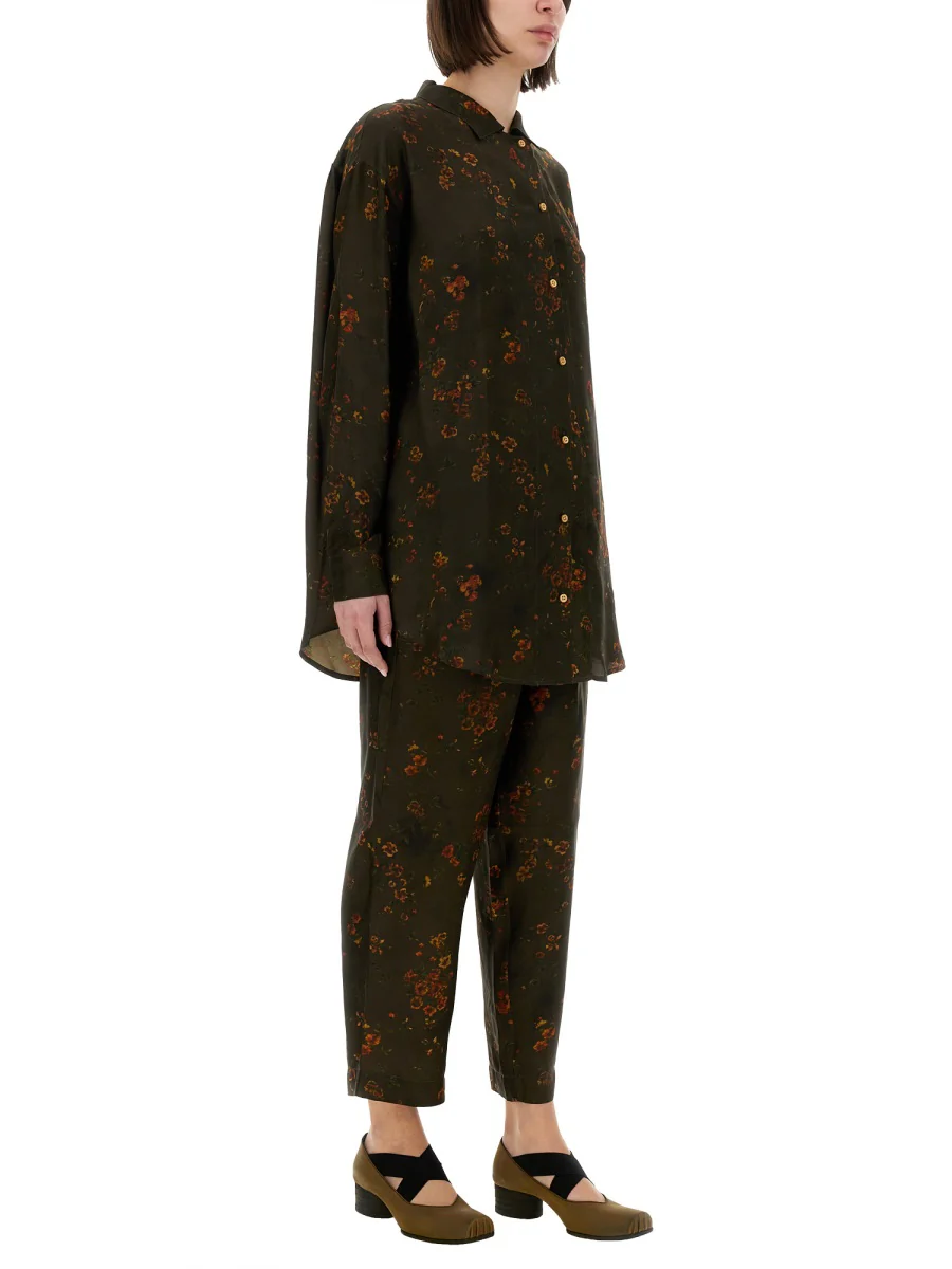 UMA WANG Floral-print Elastic-waist Trousers - Image 2
