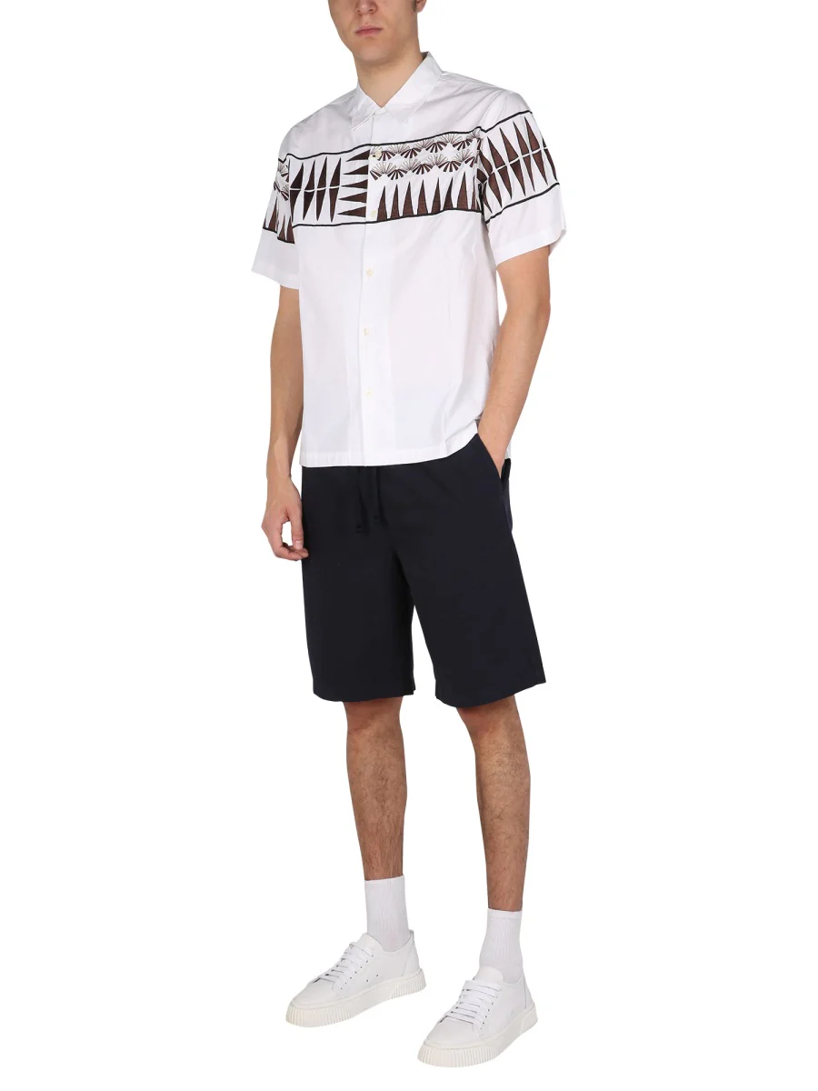 Universal Works Men's Embroidered Pointed Collar Shirt - Image 2