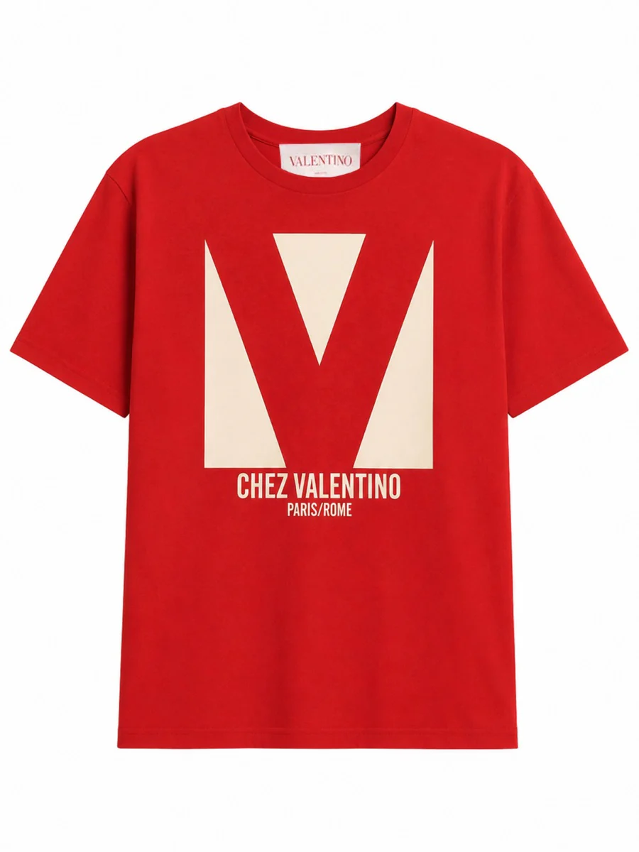 VALENTINO "CHEZ VALENTINO" PRINT T-SHIRT - Image 2