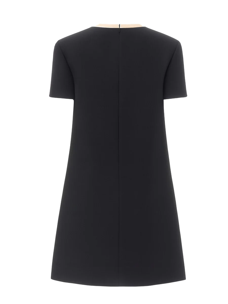 Valentino Chic Mini Dress in Luxurious Wool and Silk - Size 40 - Image 3