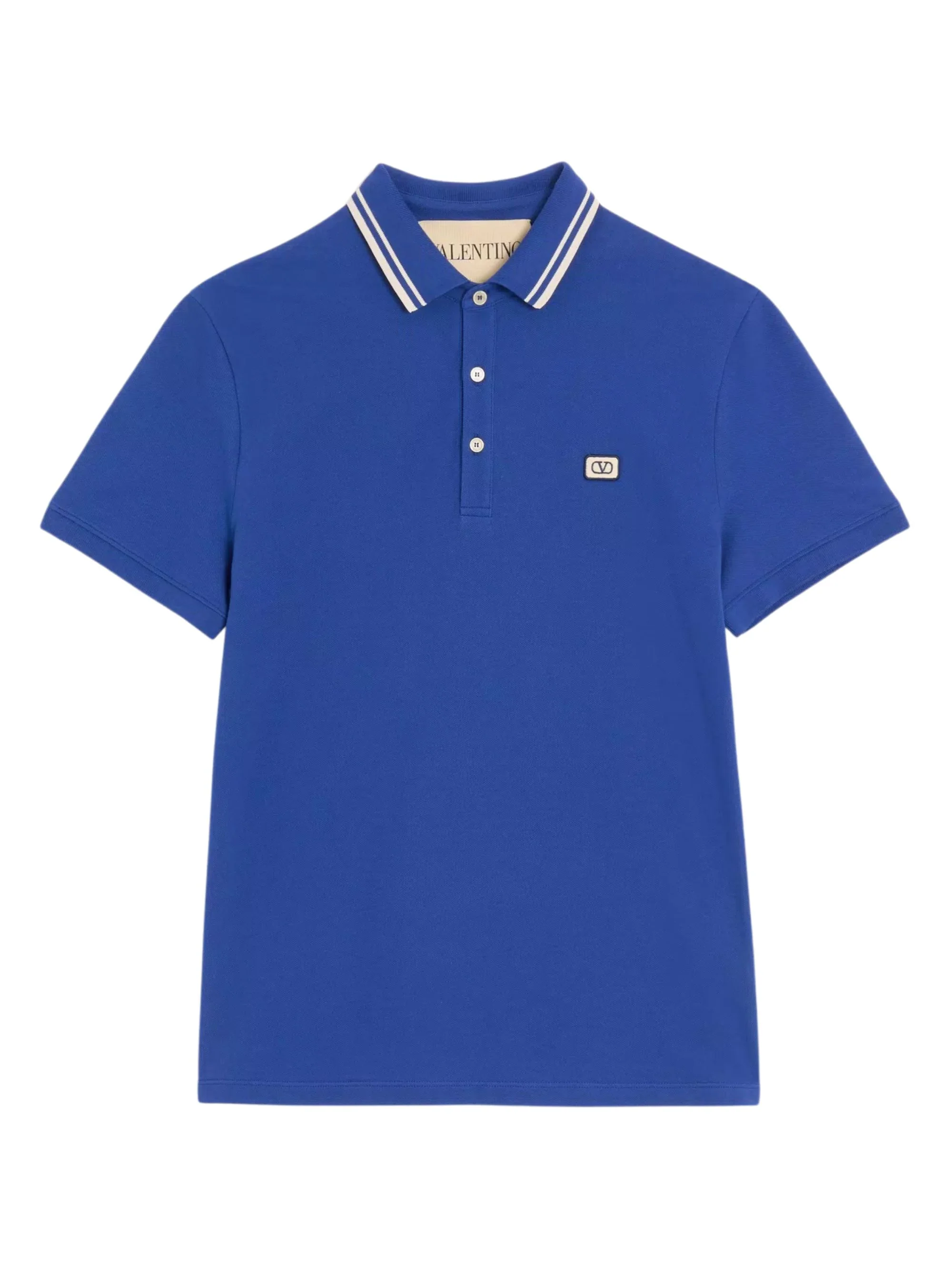 Valentino Classic Cotton Polo Shirt with Logo - Short Sleeves