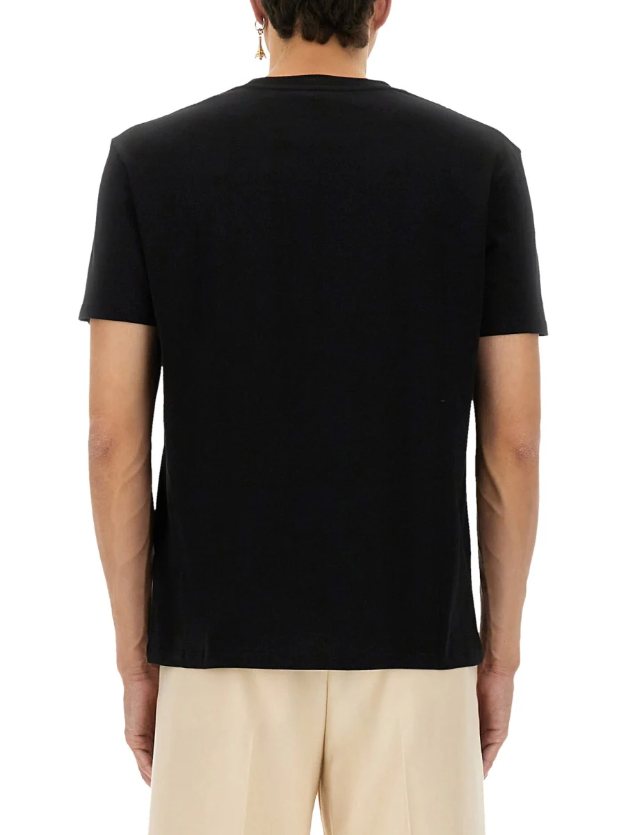 VALENTINO Cotton T-shirt with Vlogo Signature Patch for Man - Image 3