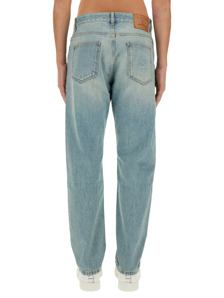 VALENTINO Faded Effect Denim Pants - Image 3