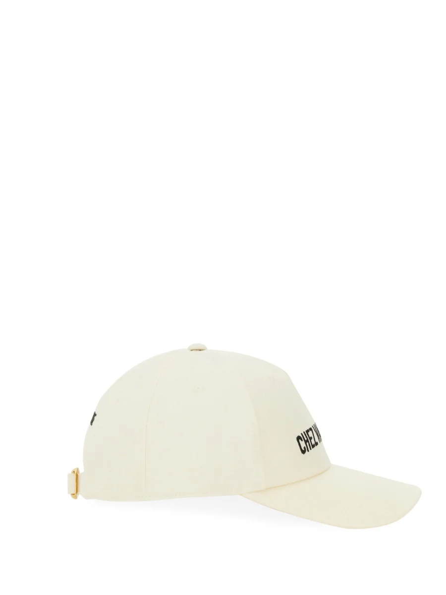 VALENTINO GARAVANI Chez Valentino Cotton Baseball Cap with Embroidery - Image 3