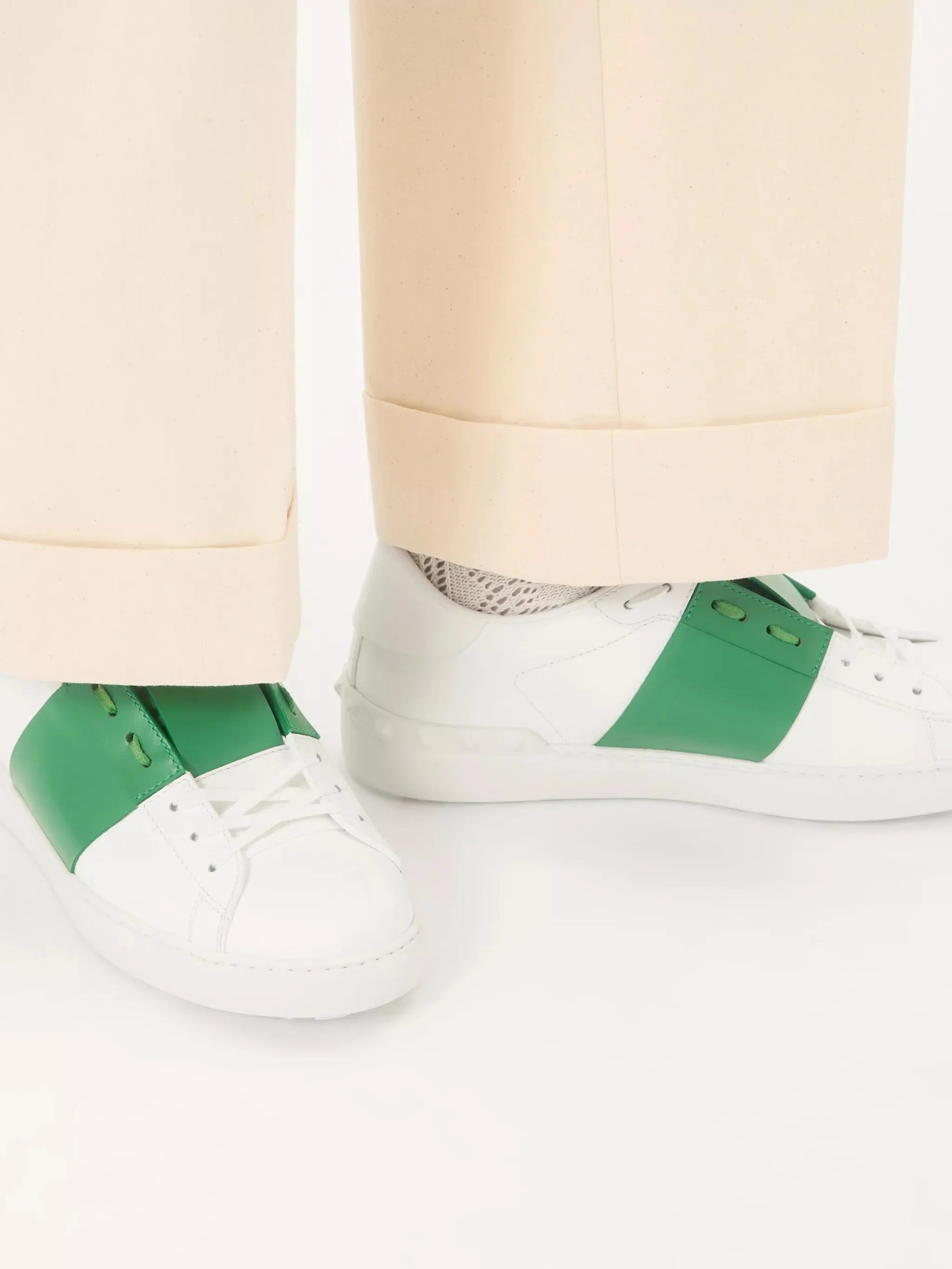 Valentino Garavani Contrasting Leather Band Sneakers for Men - Image 2