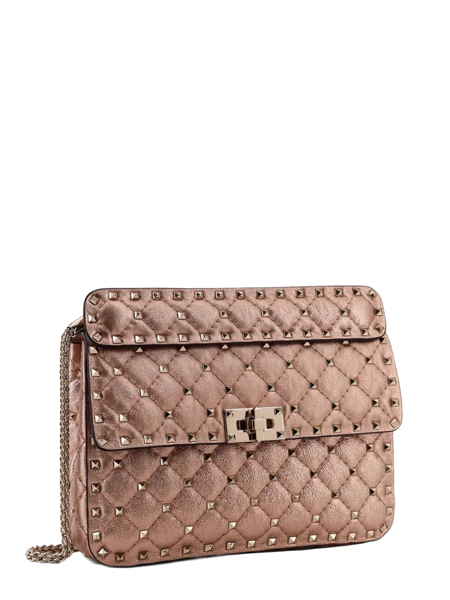 VALENTINO GARAVANI Laminated Leather Rockstud Spike Crossbody Bag - Image 5