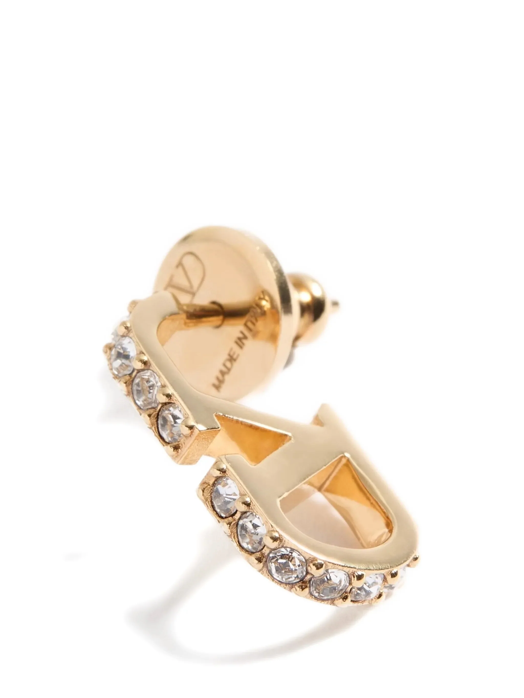 Valentino Garavani Mini Gold-tone Finish Swarovski® Crystal Earrings - Image 3