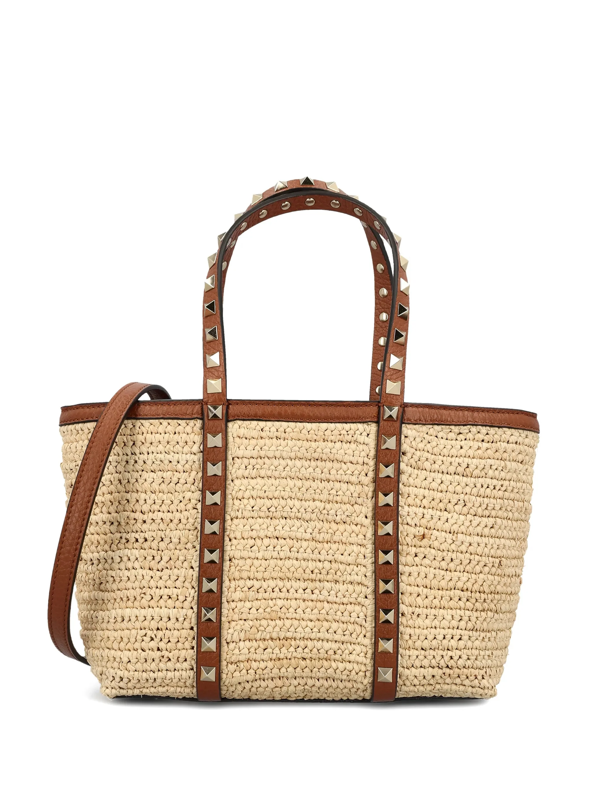Valentino Garavani Mini Leather Bag with Platinum Finish Hardware - 15 cm x 25 cm