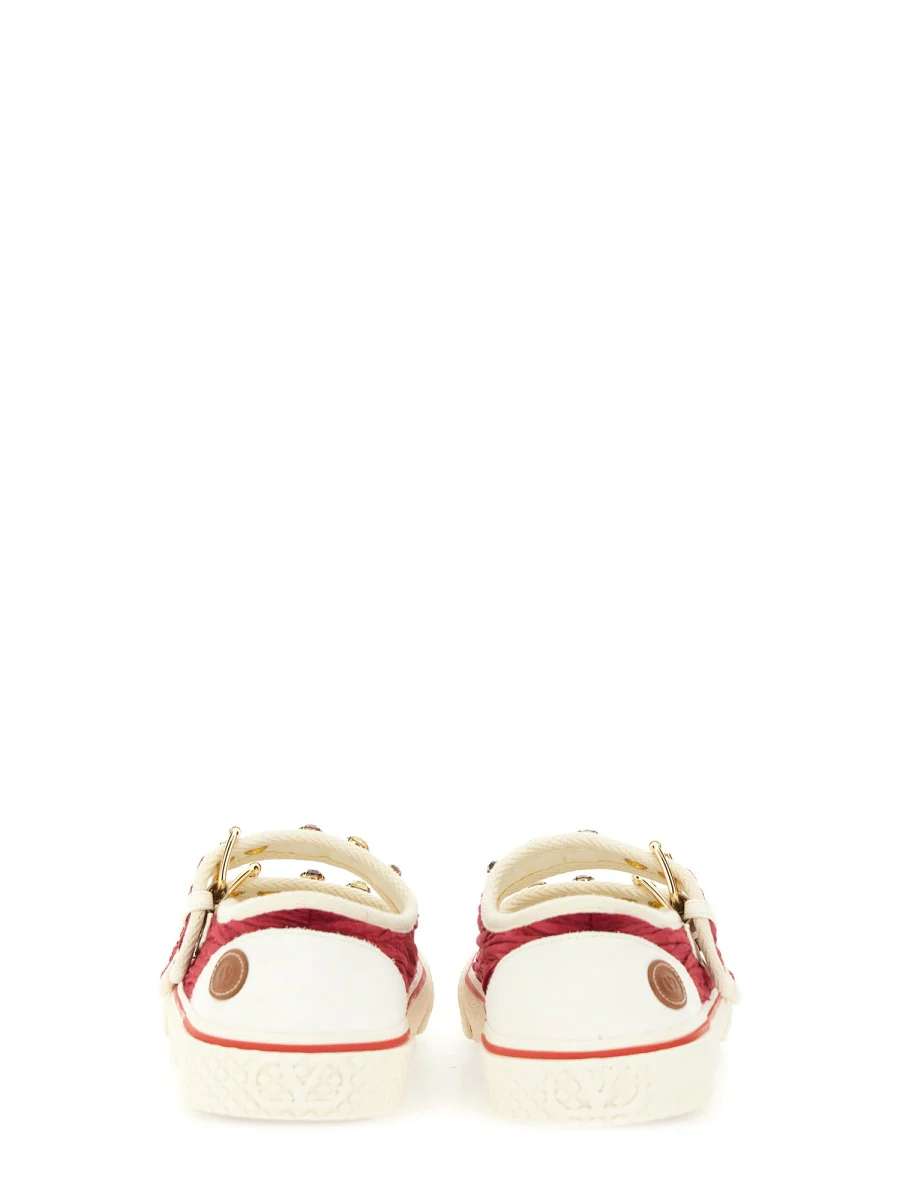 VALENTINO GARAVANI PLEATED VELVET "DOLLYBOARD" BALLERINA SNEAKER - Image 3