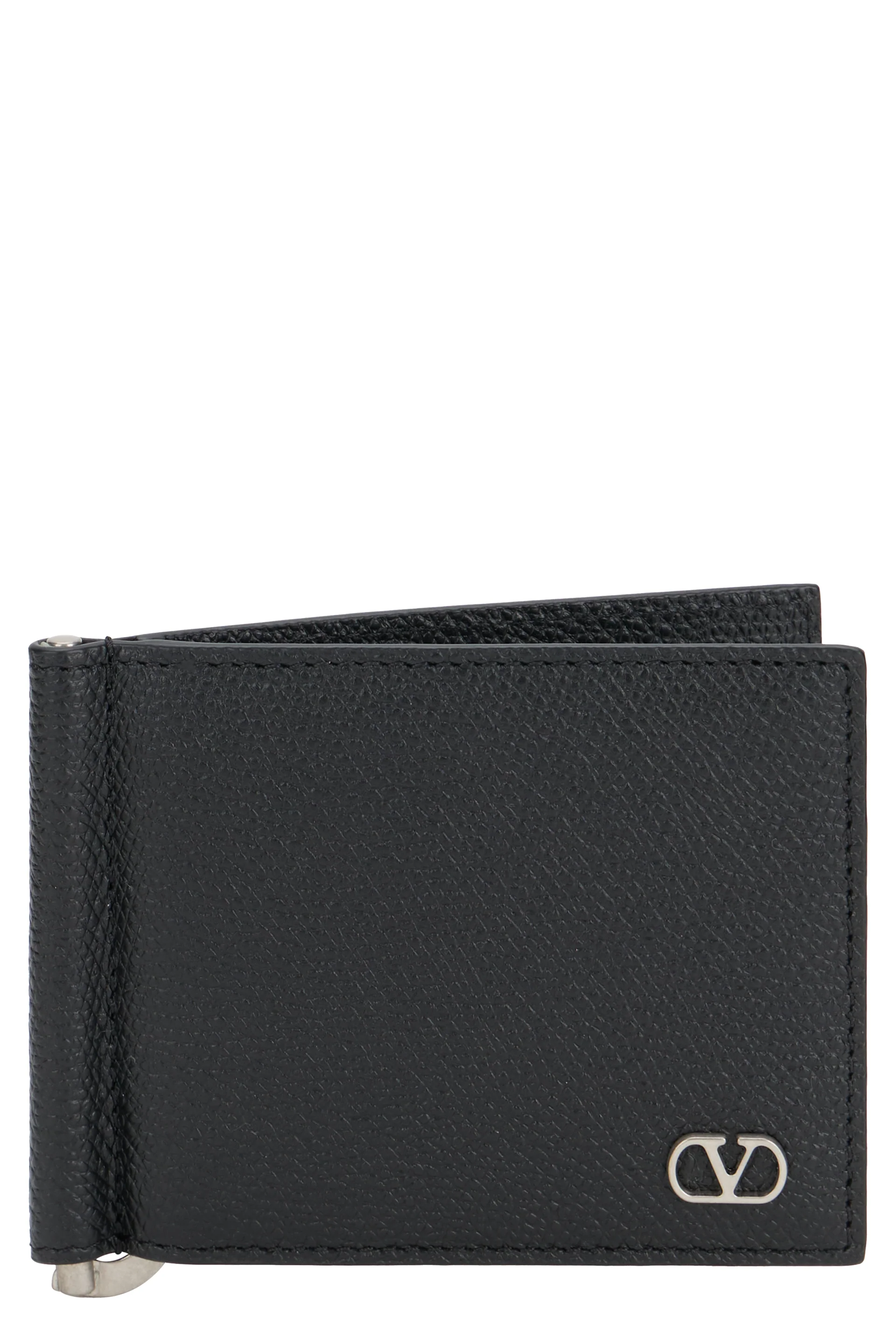 Valentino Garavani V-Logo Calfskin Cardholder