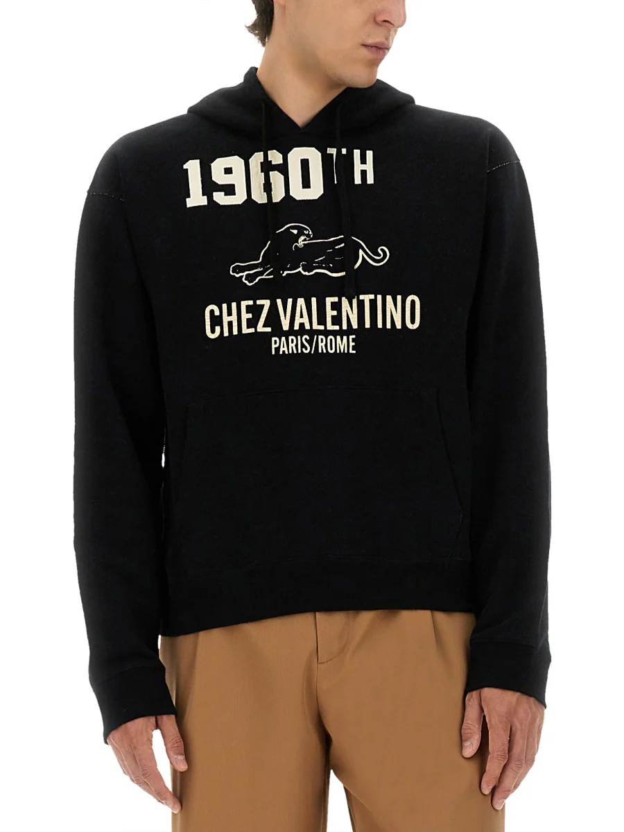 Valentino Men’s Cotton-Viscose Hoodie - Image 4