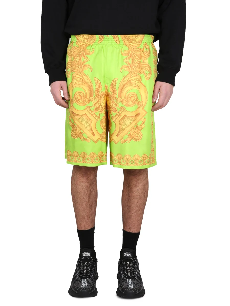 VERSACE Barocco 660 Silk Shorts