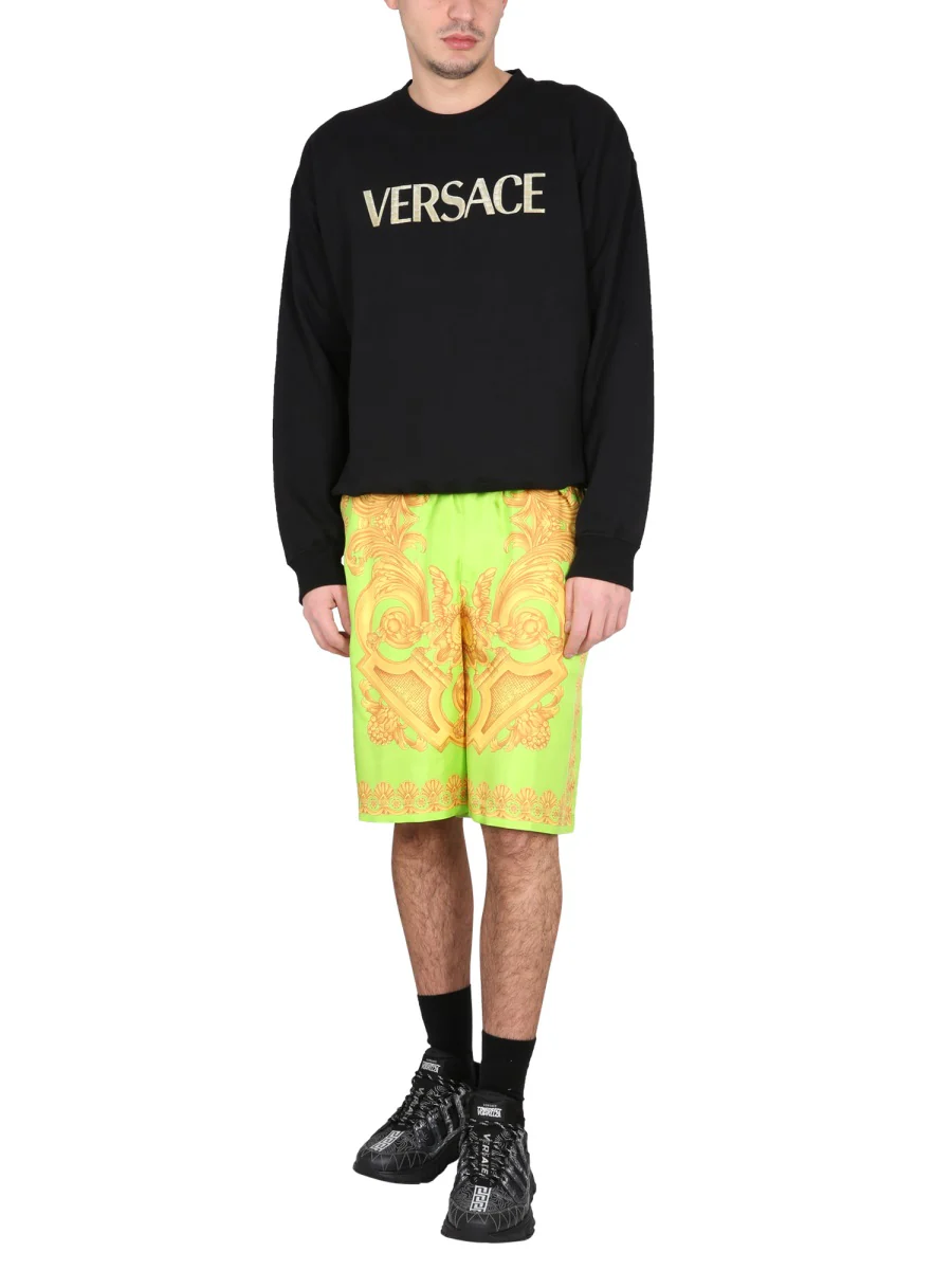 VERSACE Barocco 660 Silk Shorts - Image 2