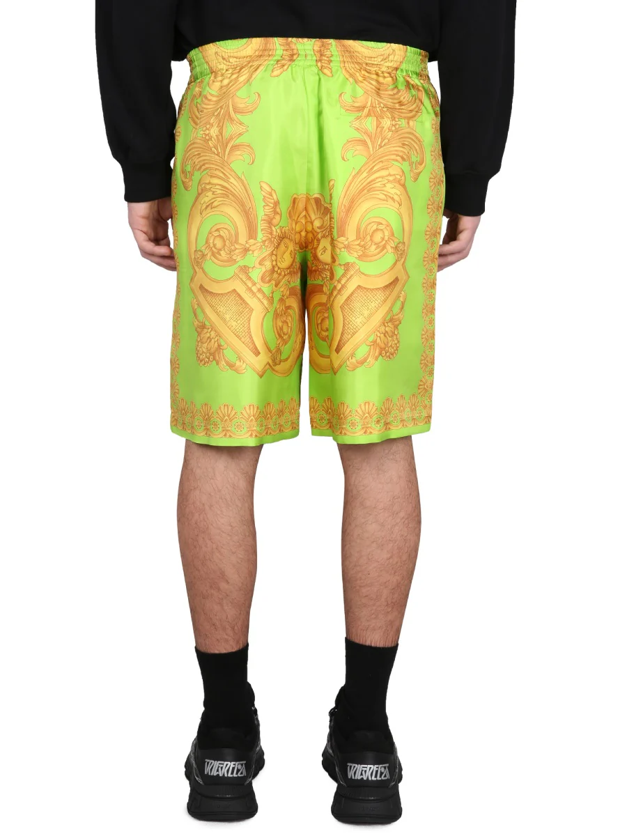 VERSACE Barocco 660 Silk Shorts - Image 4