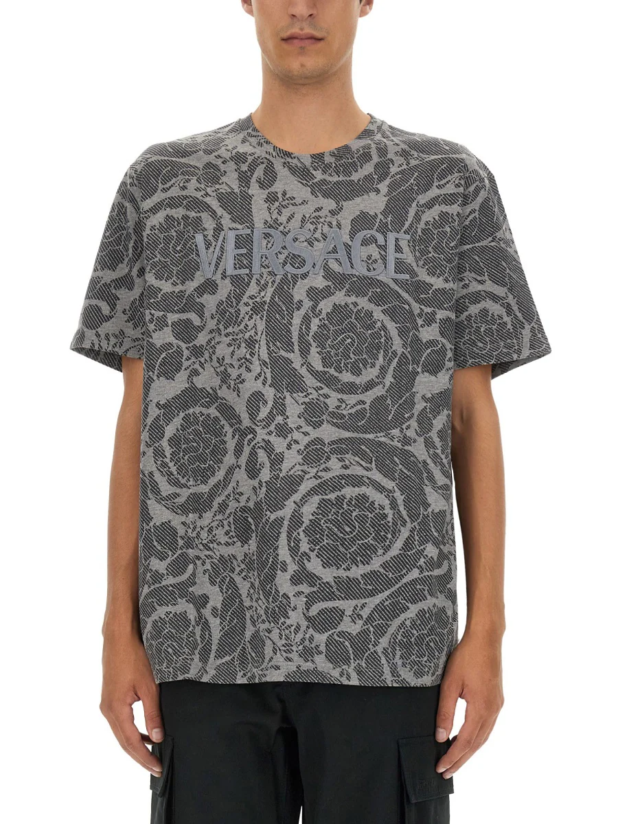 VERSACE Baroque Print Compact T-Shirt - Image 3