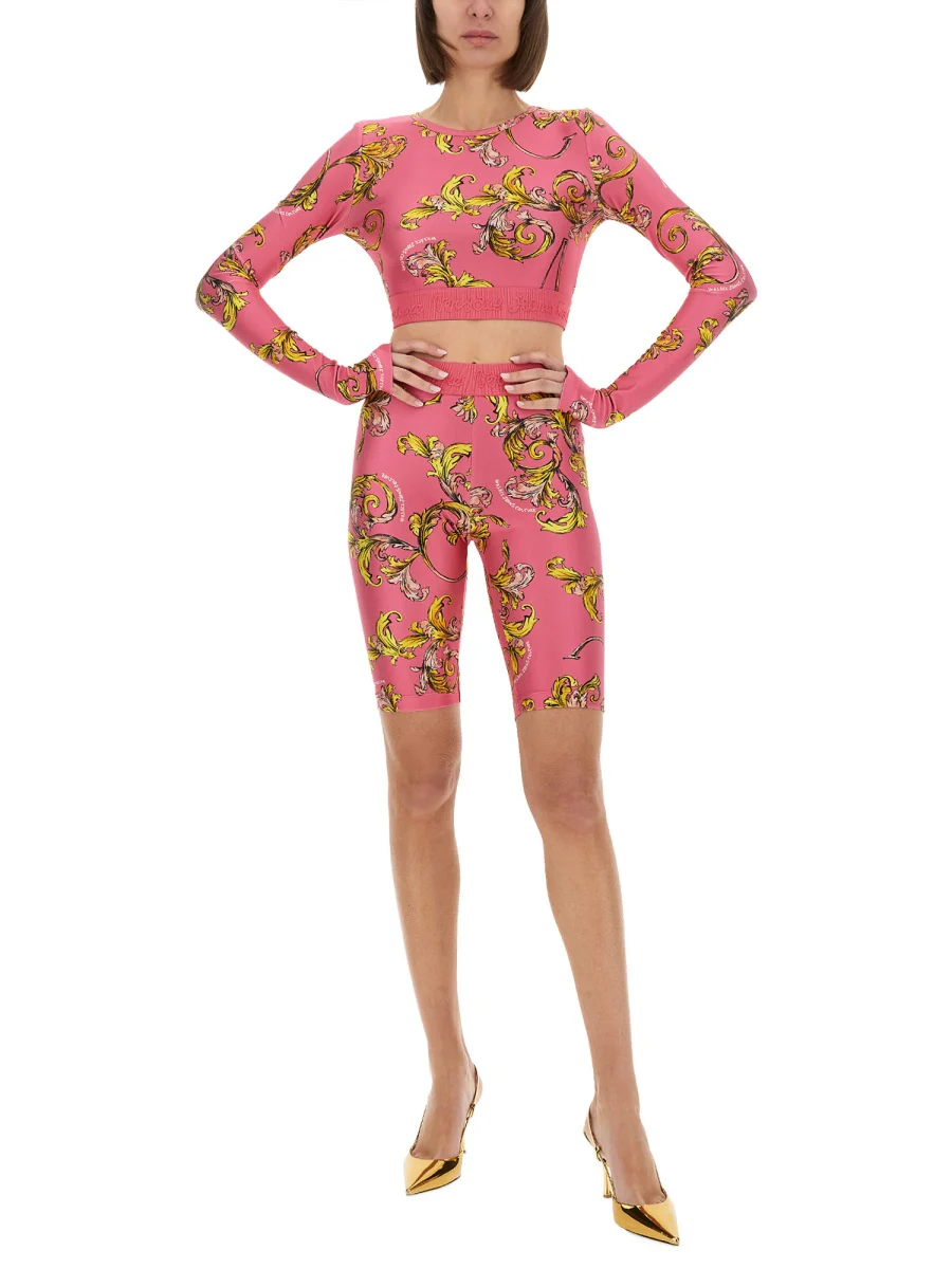 Versace Jeans Couture Cropped Baroque Mini Top - Image 6
