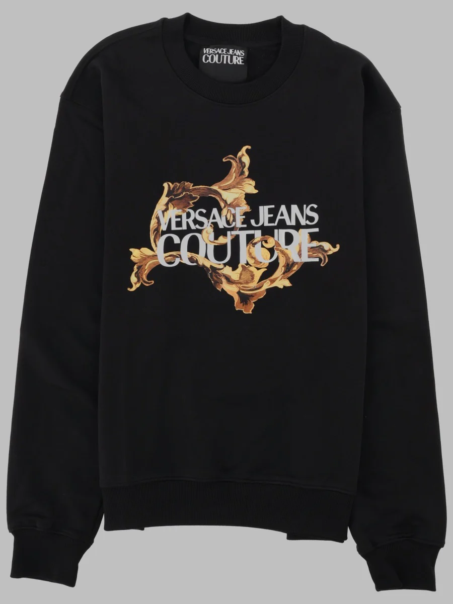 Versace Jeans Couture Men’s Cotton Sweatshirt with Signature Logo Detail