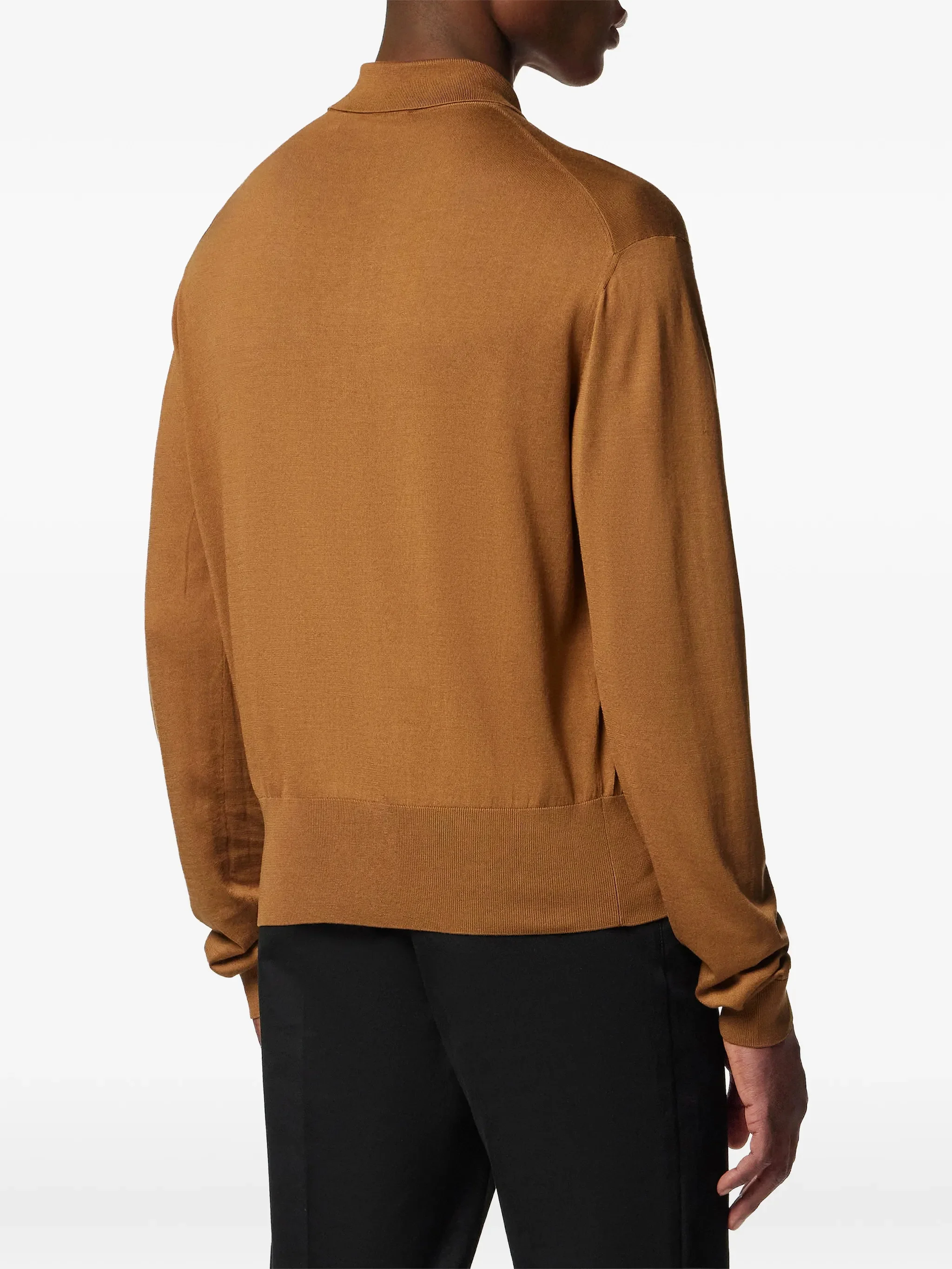Versace Long Sleeve Tailored Sweater with Medusa Buttons - Image 4
