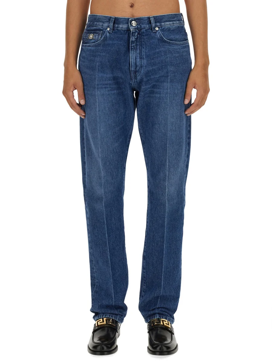 VERSACE Men's Straight-Leg Mid-Rise Jeans, Waist Size 31"