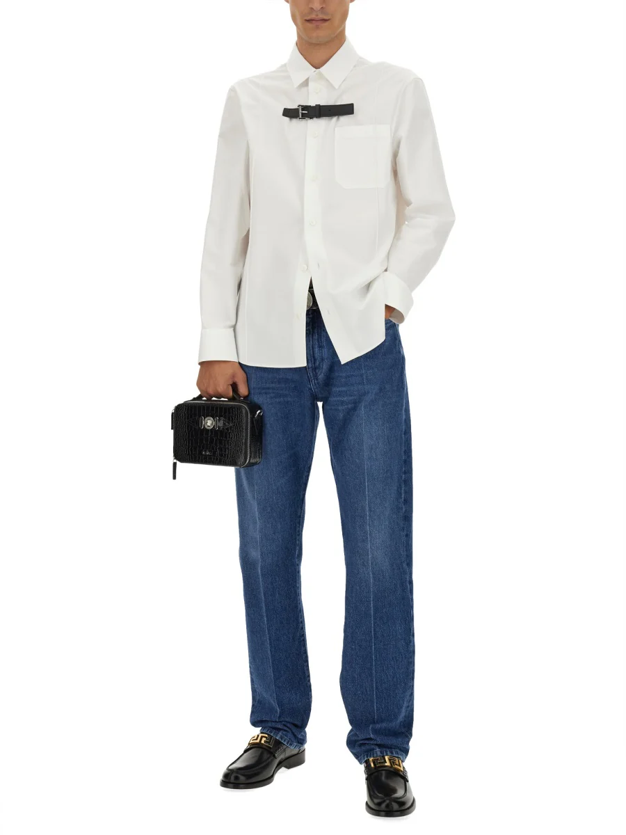 VERSACE Men's Straight-Leg Mid-Rise Jeans, Waist Size 31" - Image 2