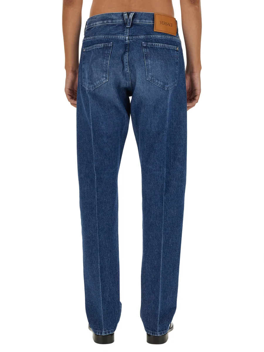 VERSACE Men's Straight-Leg Mid-Rise Jeans, Waist Size 31" - Image 3