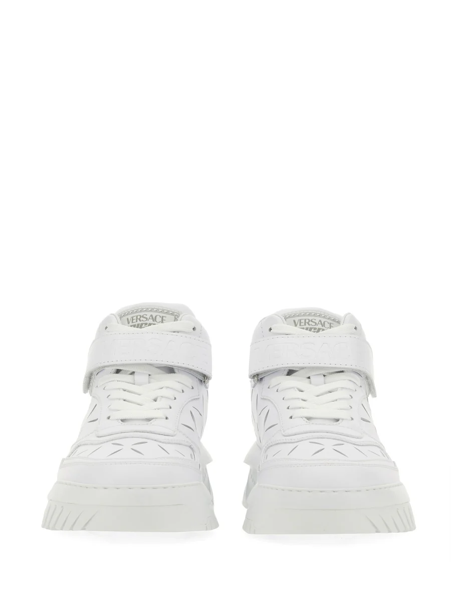 VERSACE Odissea Leather High-top Sneakers - Image 2