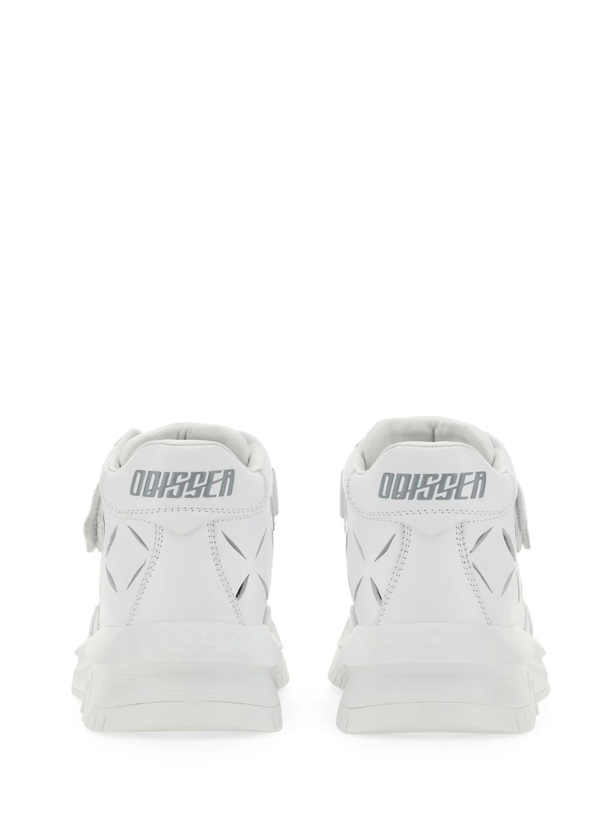 VERSACE Odissea Leather High-top Sneakers - Image 3