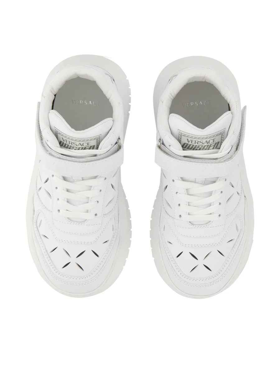 VERSACE Odissea Leather High-top Sneakers - Image 5