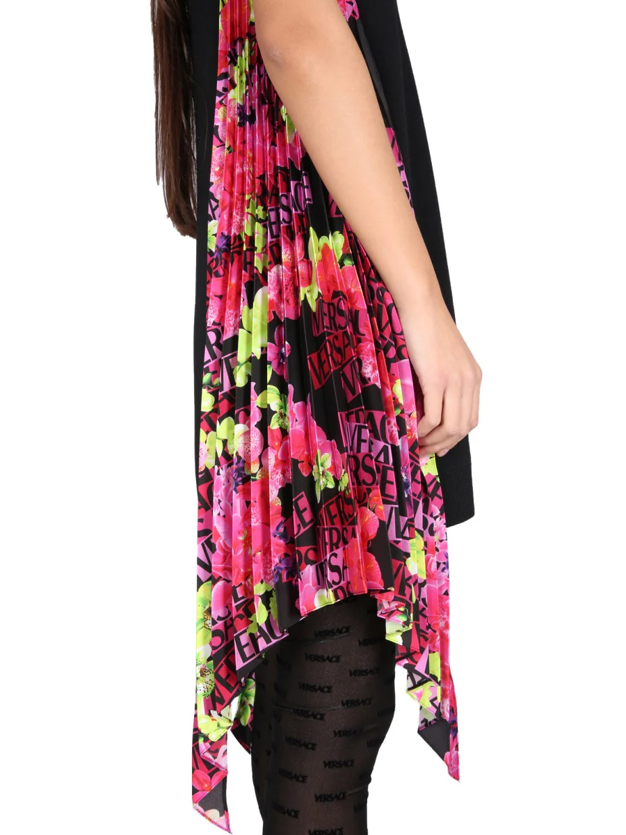 VERSACE Orchid Logo Dress - Image 4