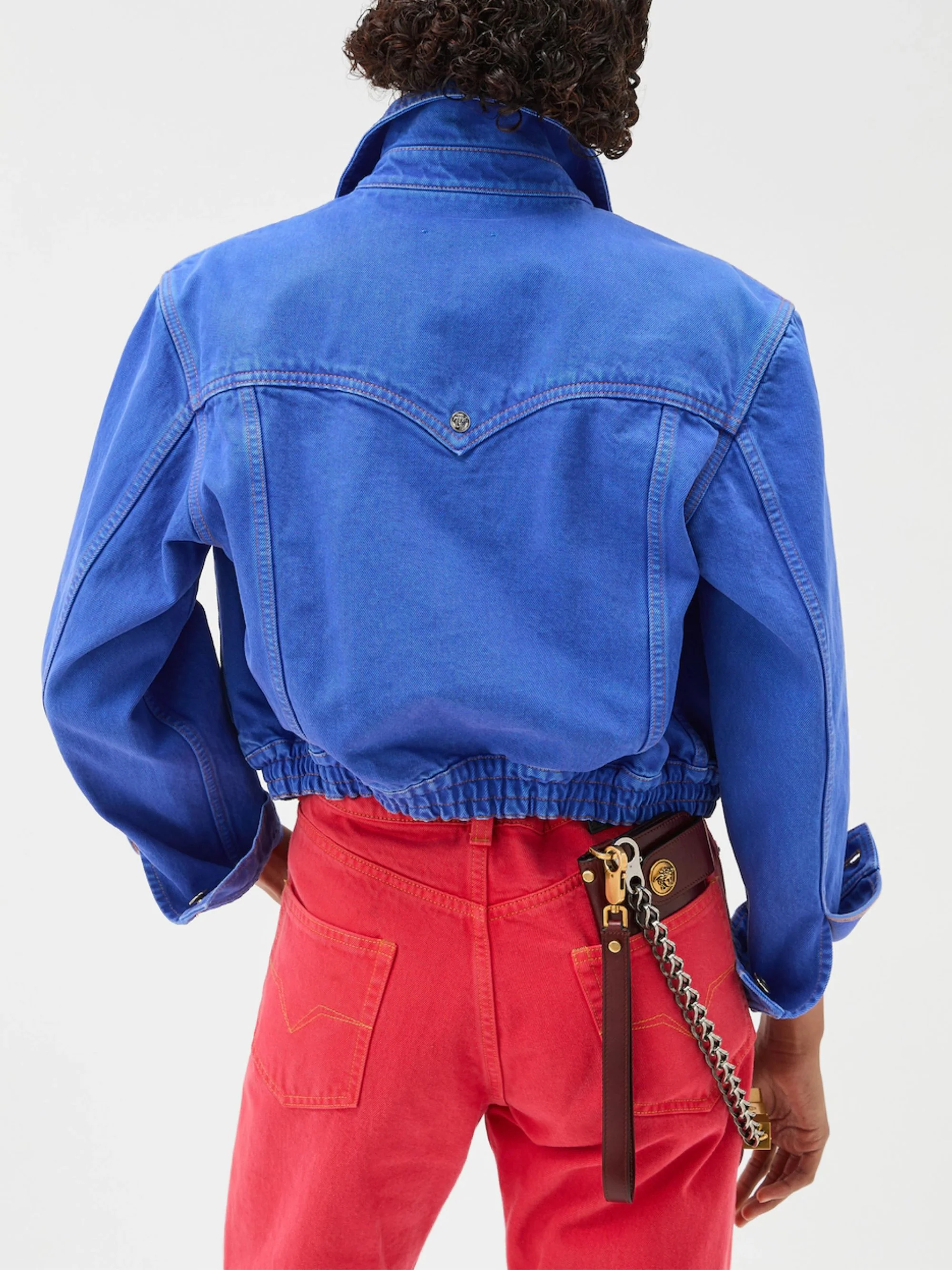 Versace Slim-Fit Blouson Jacket for Women - Image 6