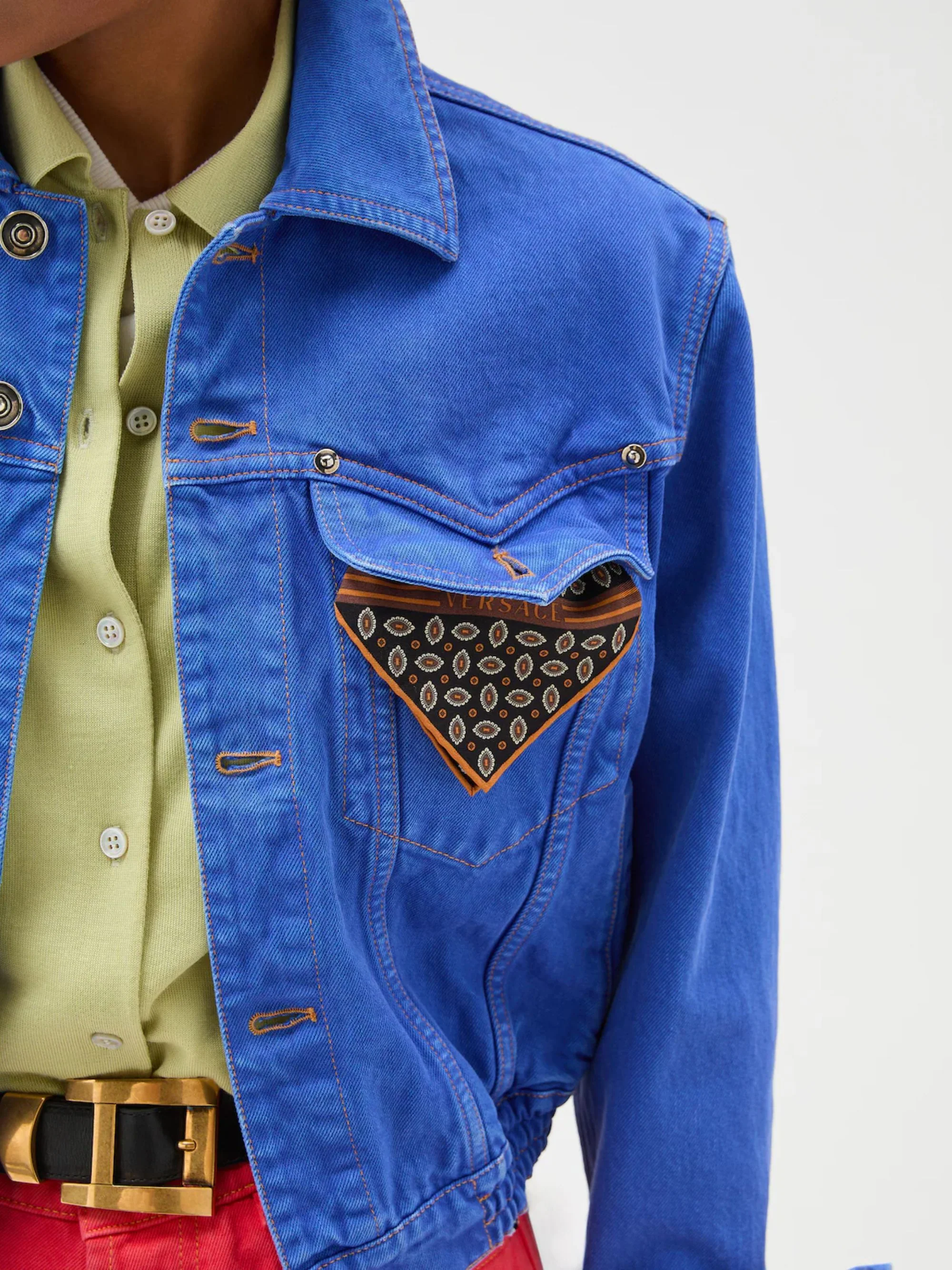 Versace Slim-Fit Blouson Jacket for Women - Image 7