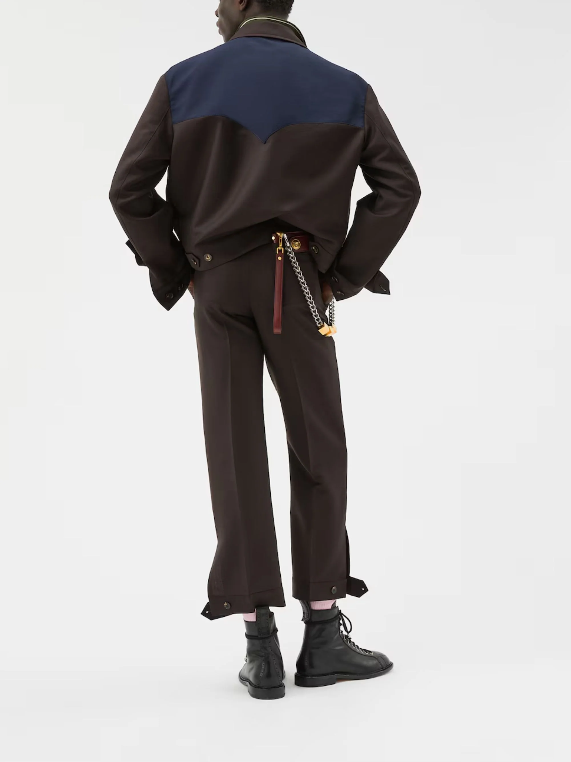 Versace Wool-Mohair Regular Formal Pants - Image 3