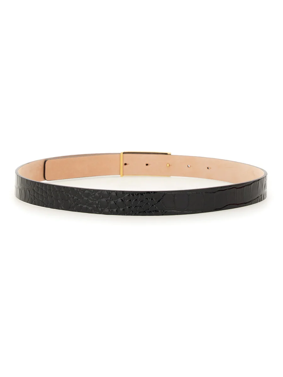 Victoria Beckham Frame Leather Belt with Adjustable Length - Image 3