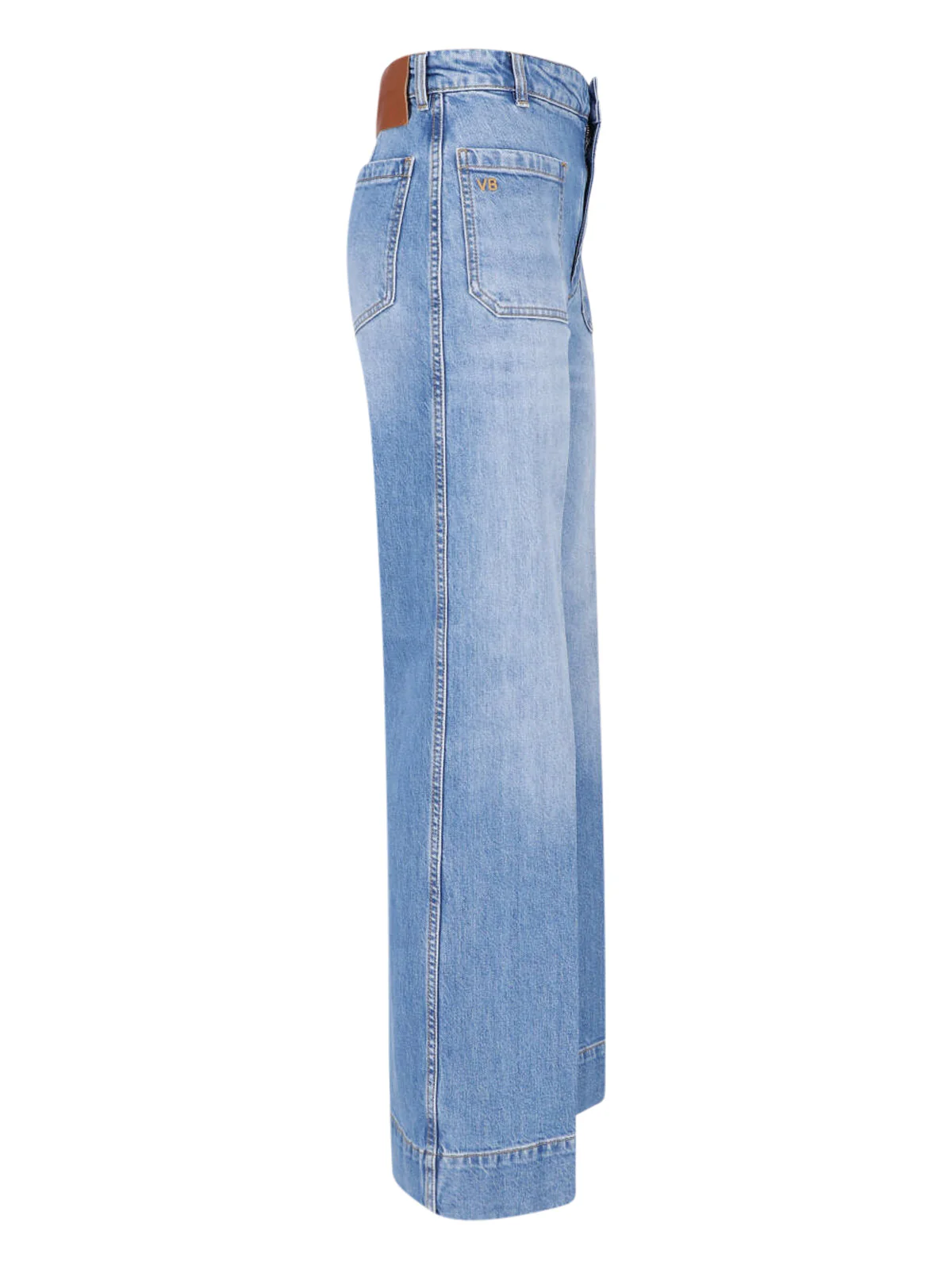 Victoria Beckham Washed Denim Jeans for Women - Image 3