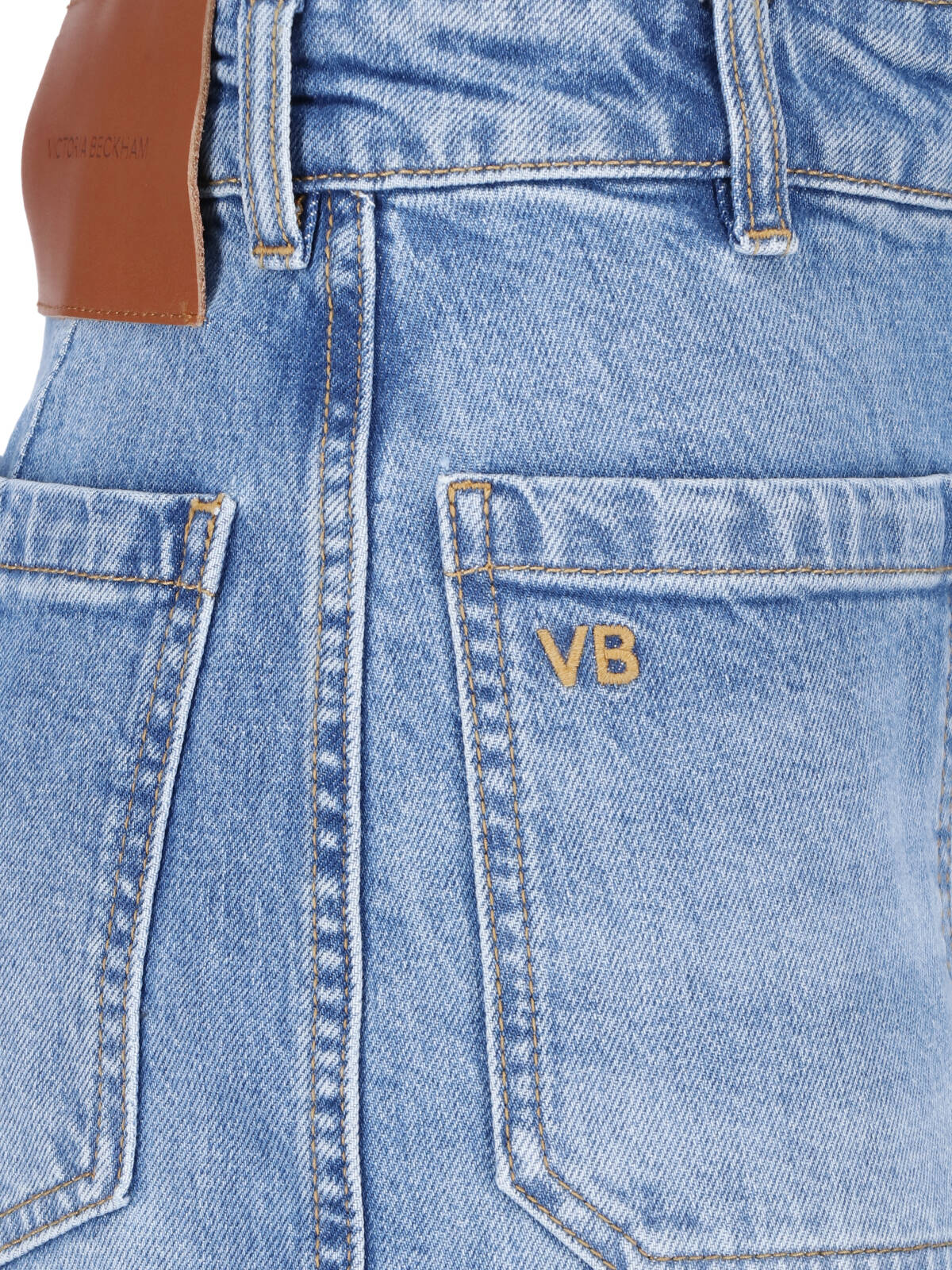 Victoria Beckham Washed Denim Jeans for Women - Image 4