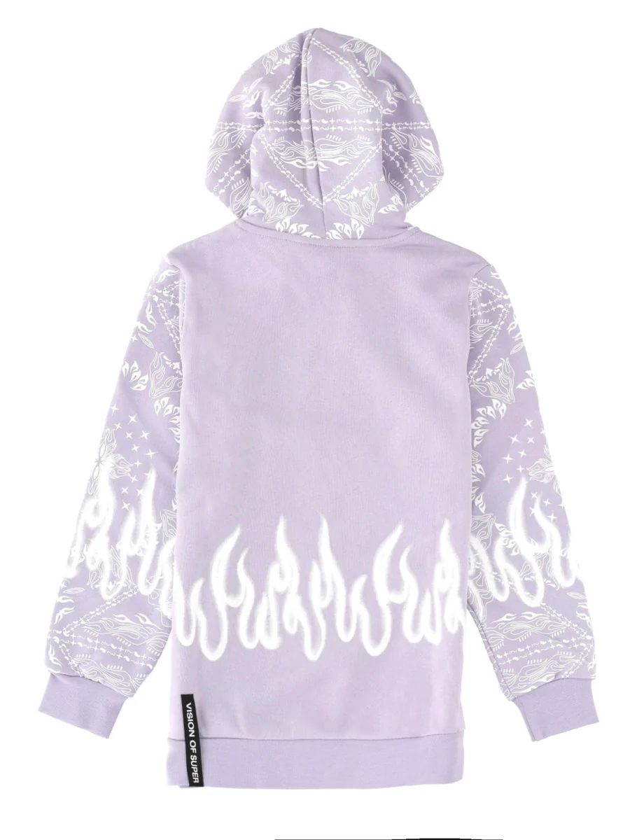 Vision of Super Unisex Kids Cotton Hoodie with Bandana Print - Image 4