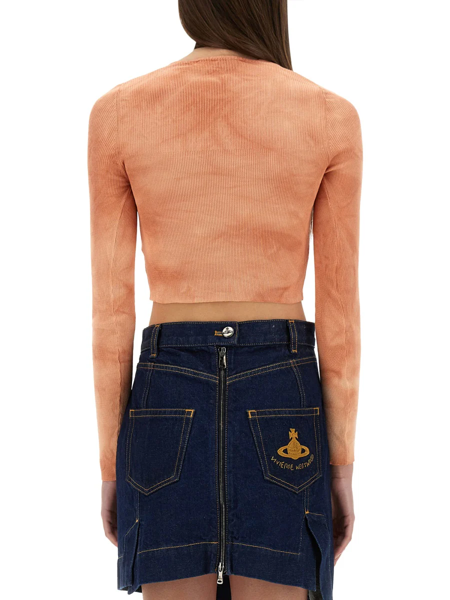Vivienne Westwood Bea Cropped V-Neck Top - Image 3