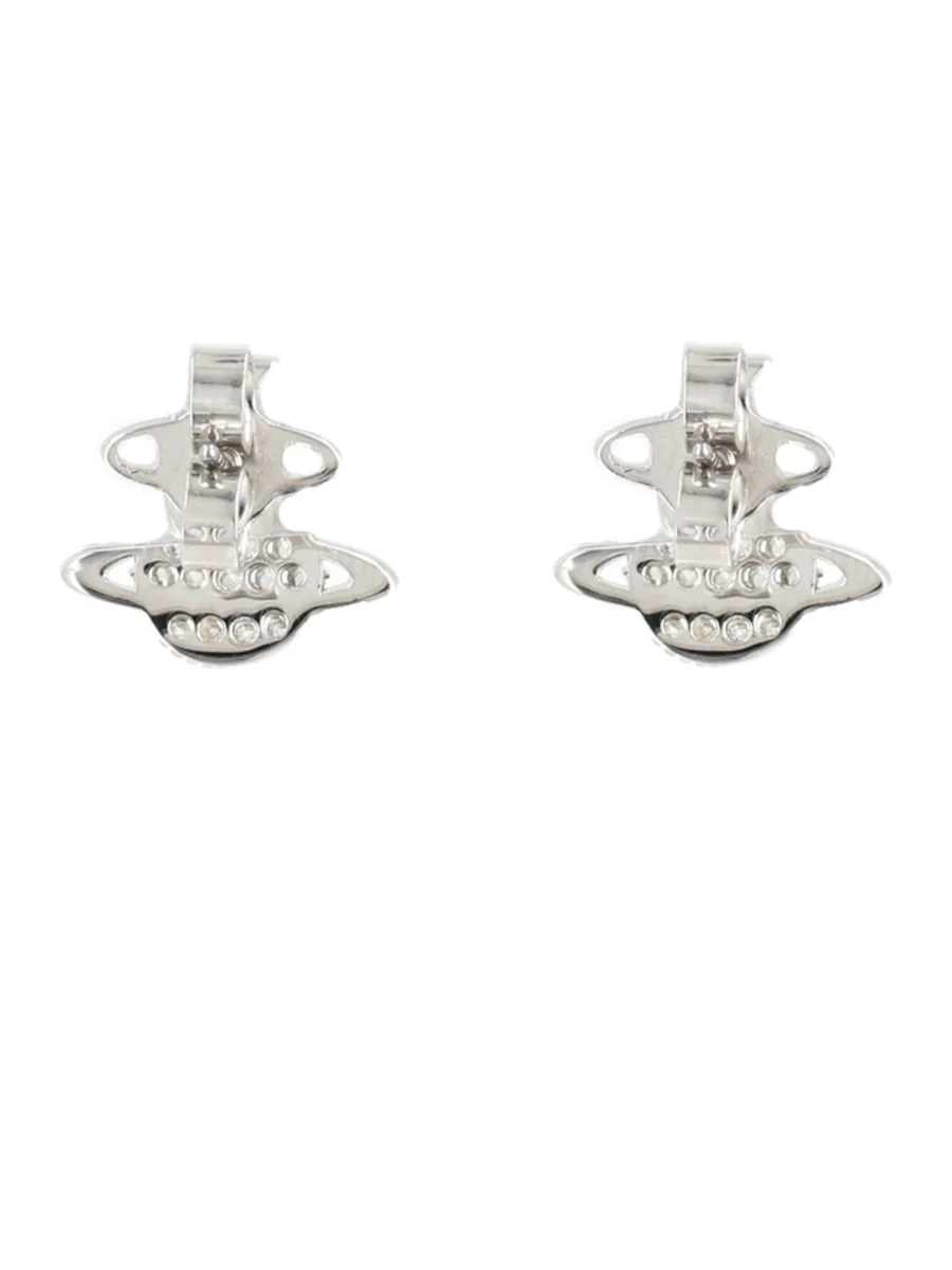 Vivienne Westwood Elegantly Modern Mini Brass Earrings - Image 4