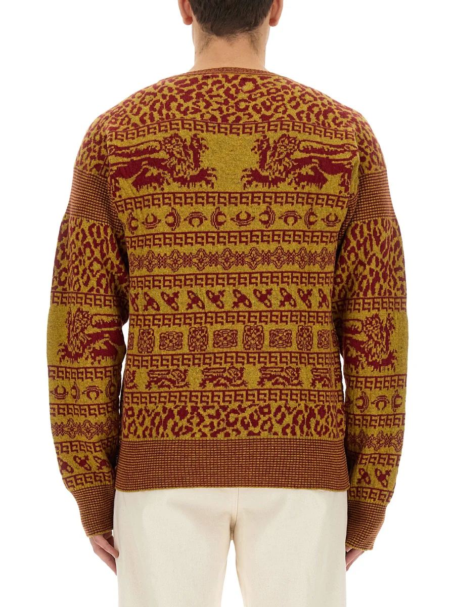 Vivienne Westwood Slim Fit Shirt with Intricate Lion Motifs - Image 3