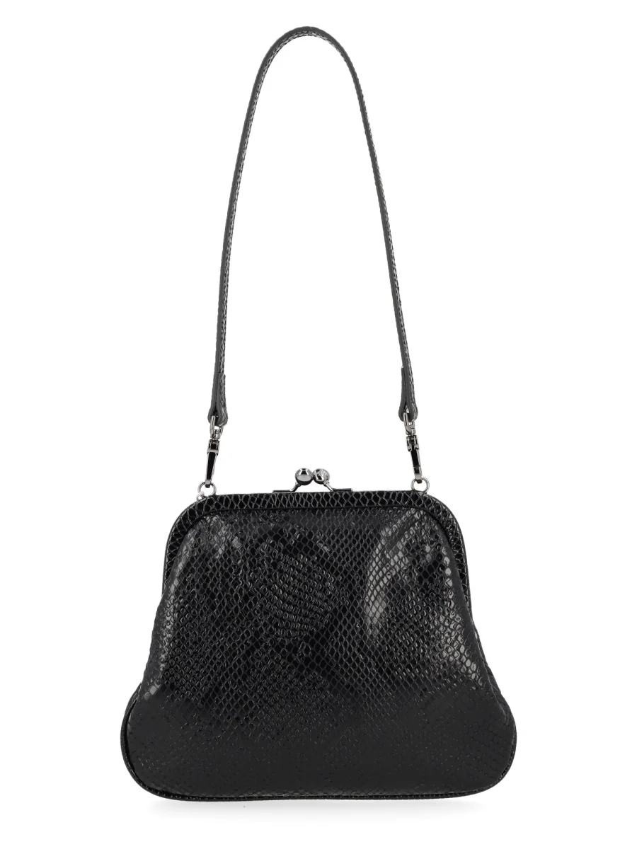 VIVIENNE WESTWOOD Small Hazel Croc-embossed Flap Shoulder Bag - Image 2