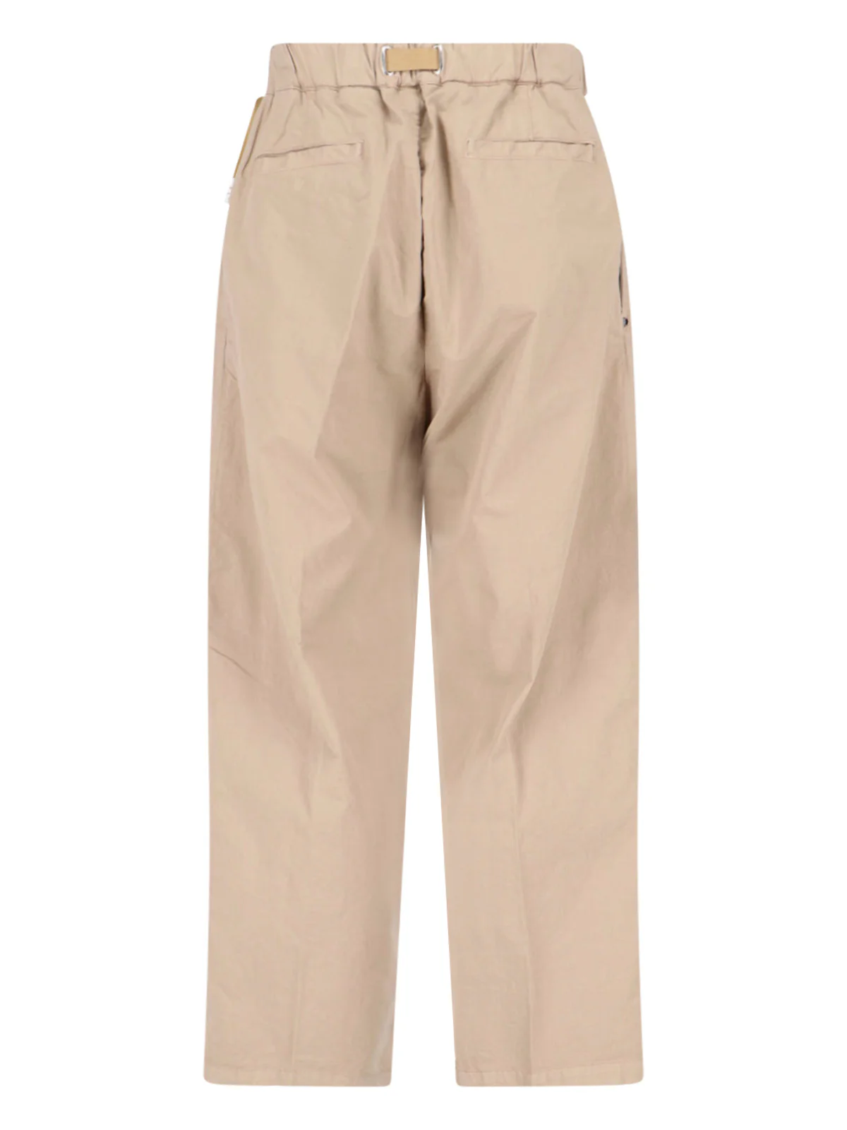 White Sand Sand Stretch Cotton Trousers for Men - Image 2