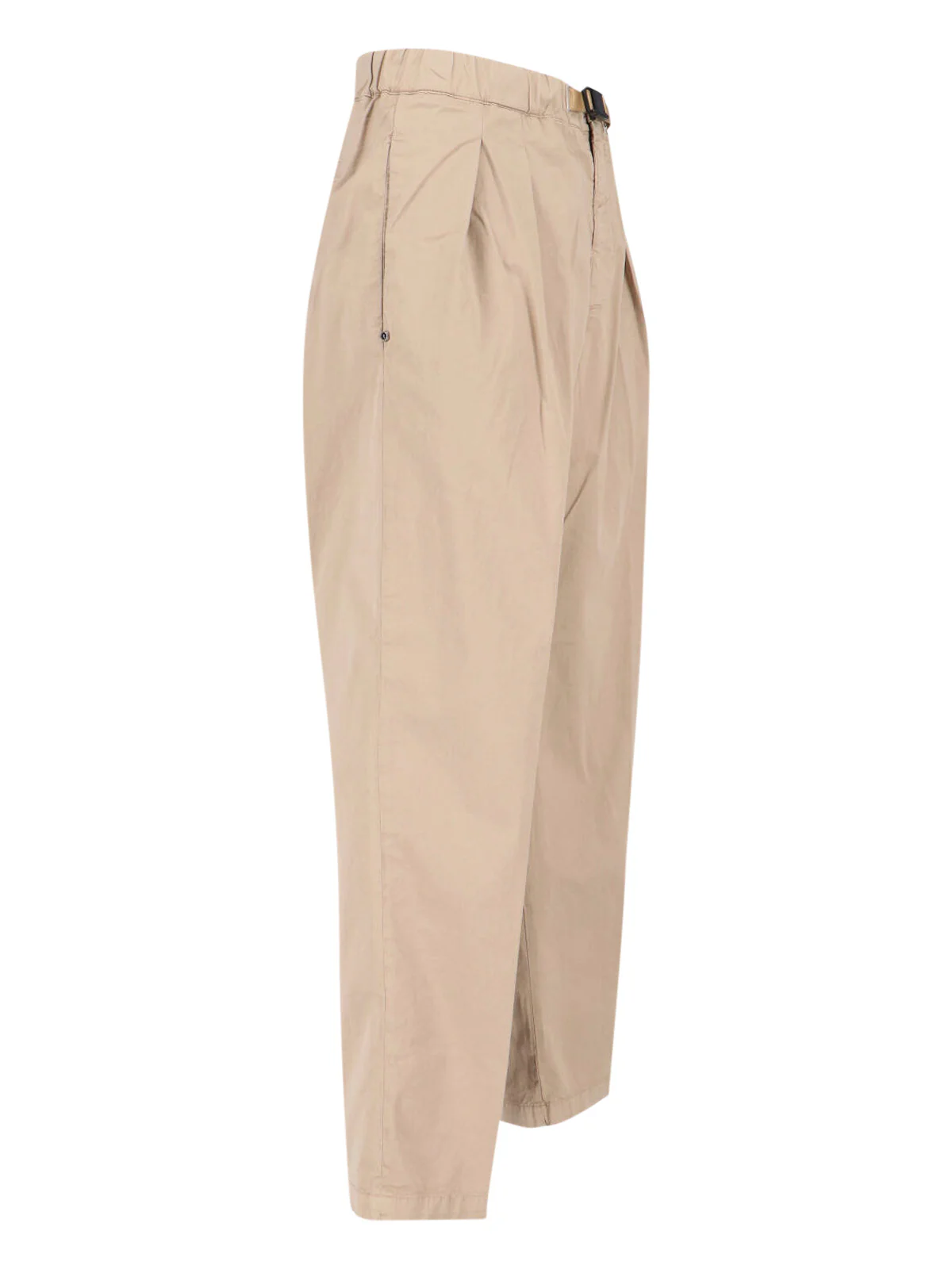 White Sand Sand Stretch Cotton Trousers for Men - Image 3