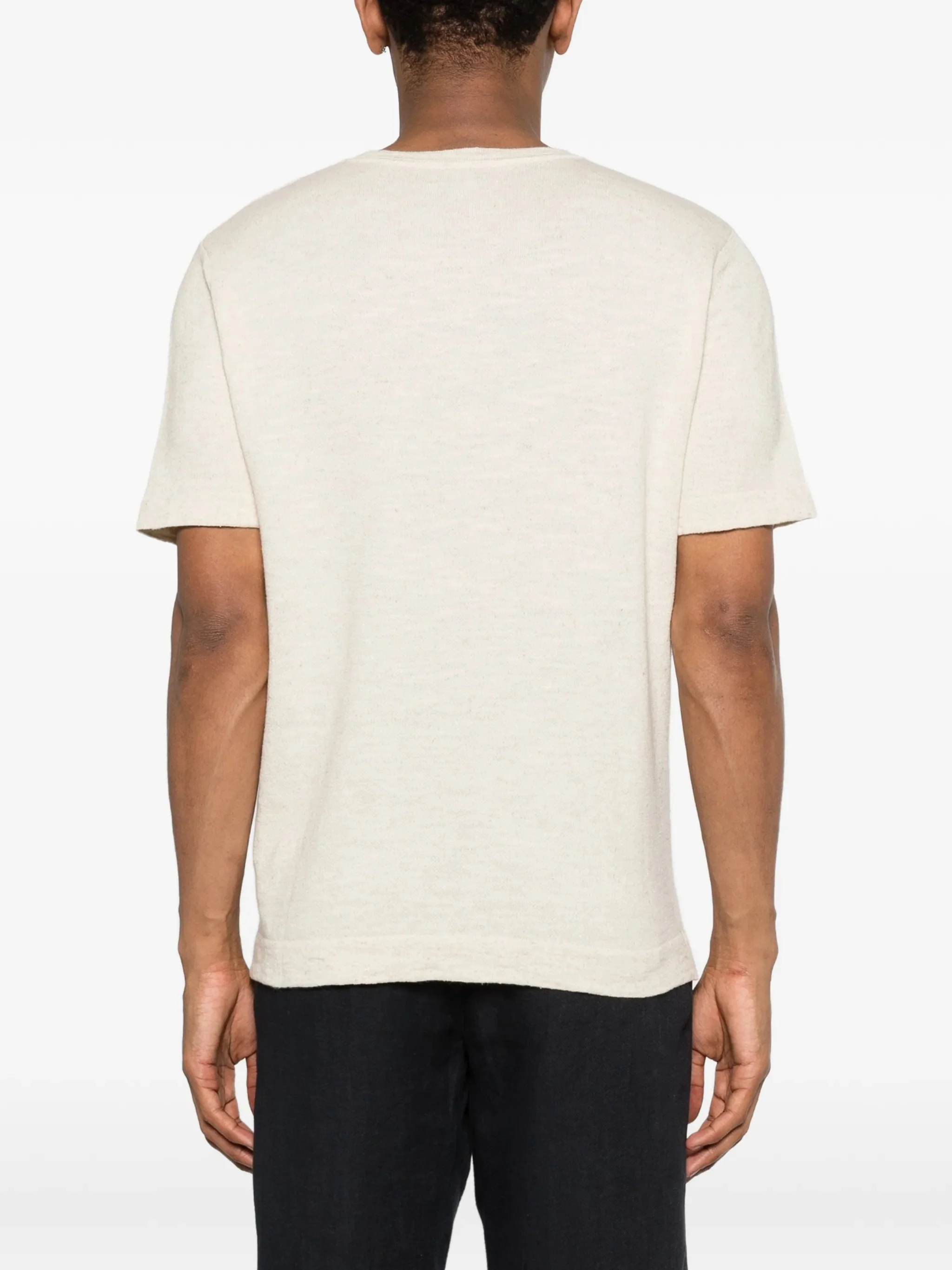 Woolrich Men’s Cotton-Linen Knit Short-Sleeve T-Shirt - Image 4