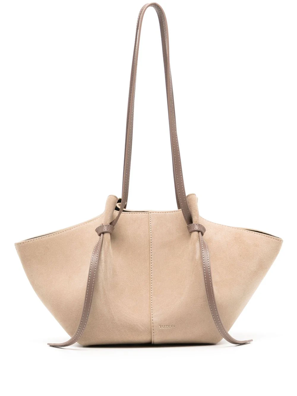 Yuzefi Women’s Suede Tote Handbag with Adjustable Knot Strap, Magnetic Closure — 40.5 cm Top Width, 19 cm Height, 19.5 cm Bottom Length, 13 cm Bottom Width